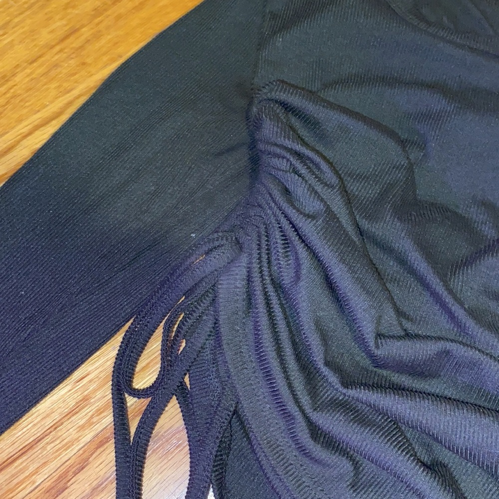Black Ruched Top - Picture 2 of 6